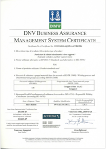 Certificazione ISO 3834-2005 | Iotti HC